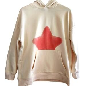 Art Neon Paint & Patches Oversized Hoodie Size X-Small-Medium